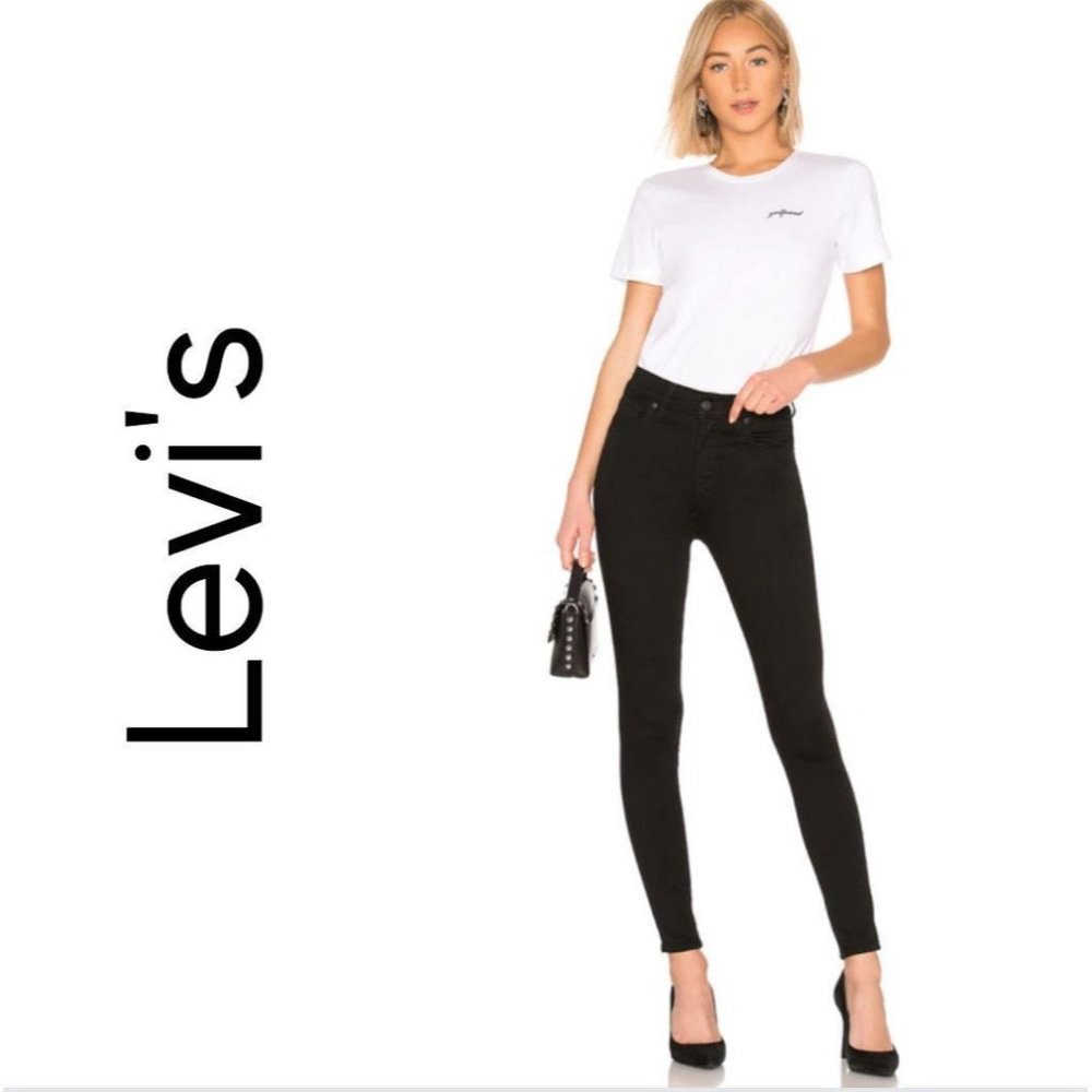 NWT LEVI'S Mile High Super Skinny in Black Size 25 - Picture 1 of 7